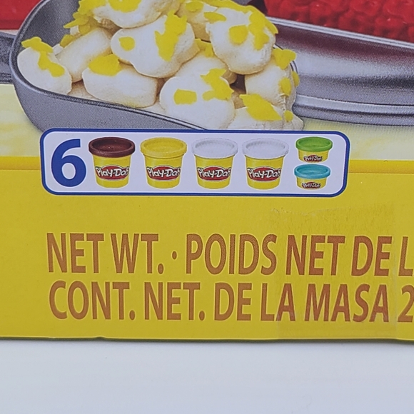 Play Doh Kitchen Creations Popcorn Party Popcorn Oreo Play Food Toy Set 6 Cans - Picture 4 of 8